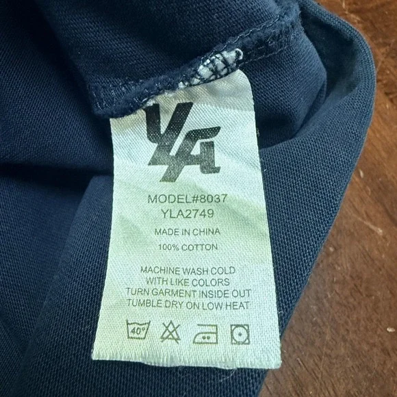 YoungLA Cars N Curls Racing Long Sleeve Shirt Navy Blue Raw Hem Mens Medium 8037 - Picture 5 of 8